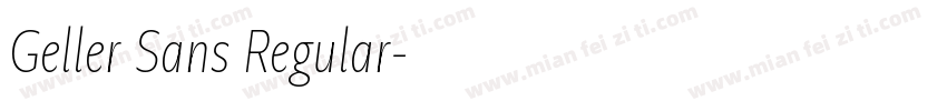 Geller Sans Regular字体转换